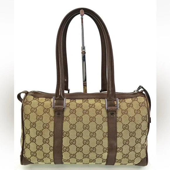 Gucci Beige and Brown Monogram Tote - Picture 2 of 16